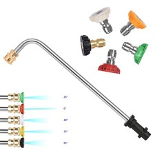 90° Pressure Washer Angled Lance Wand for Karcher K2 K3 K4 K5 K6 K7, 5Nozzle Tip