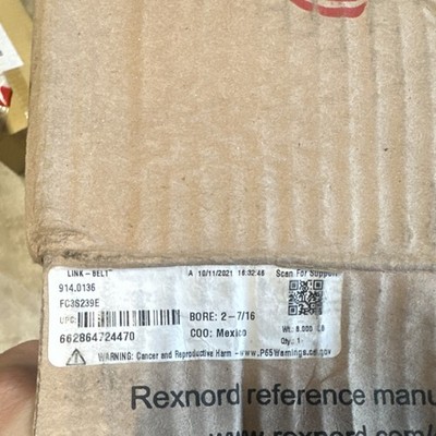 Rexnord FC3S239E Flanged Mount Bearing 2-7/16 in Bore Ball Cast Iron QTY:9