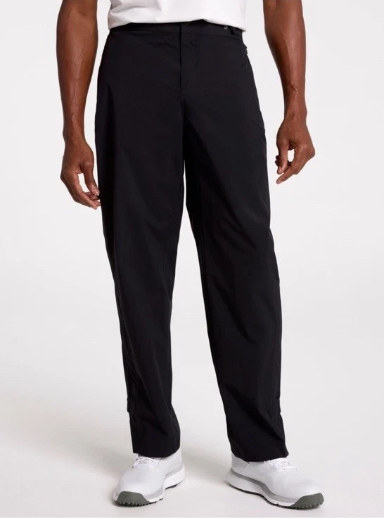 $118 Walter Hagen Men's P11 Elevated Golf Rain Pants- Black - Medium -New Tags