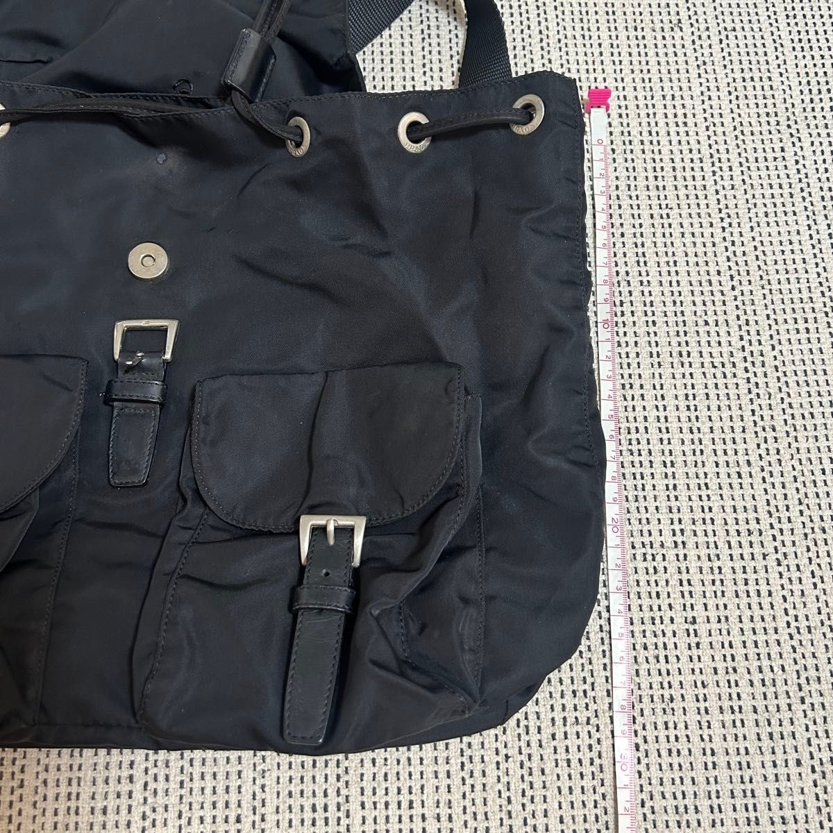 PRADA nylon backpack triangular logo From Japan - image 10