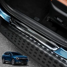 Exterior Stainless Door Sill Scuff Guard Plate Guard Trim For Kia Sportage 2021-25