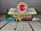 Vintage 1988 Burwood Coca Cola Family Drive In Clock 3D Diner Hot Rod Car WORKS