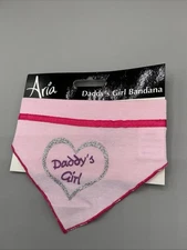 Aria Pink Daddy’s Girl Bandana For Pets Dogs Size XS/S Dog Cat Clothes New