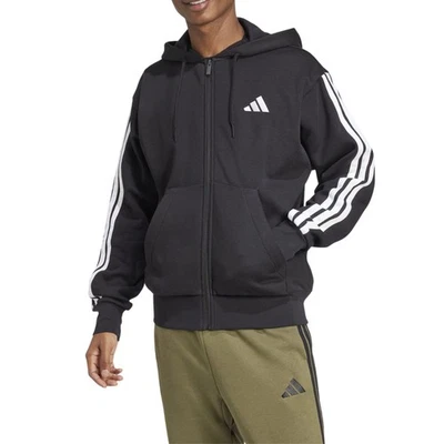 Adidas Sweat à Capuche pour Homme Essentials 3-Stripes Noir - Photo 1/4