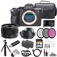 Sony a7S III Sonnar T FE 35mm f/2.8 ZA Lens 64GB Ext Bat 3 PC Filter- Kit