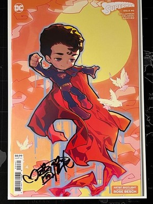 SUPERMAN #6 BESCH VARIANT COVER SIGNED BY ROSE BESCH NM.