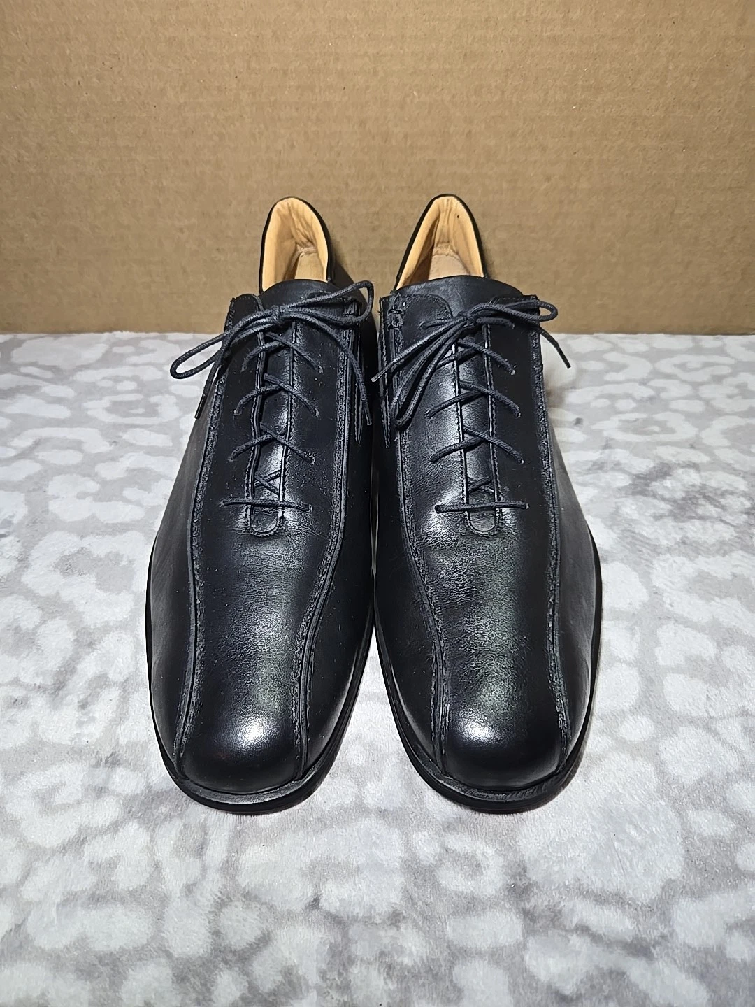 Coach Corwin Vestito Oxford Pizzo B4210 Pelle Nero Uomo Tg.13 B Made In Italy