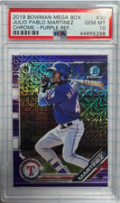2019 Bowman Mega Box Chrome #30 Julio Pablo Martinez Chrome-Purple Ref. PSA 10