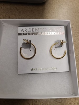 Argento Vivo Ohrringe Sterlingsilber 18 Karat vergoldet