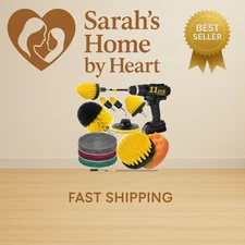 11 Piece Drill Brush Attachment Set Scouring Pads Power Scrubber Brush Scrub ...