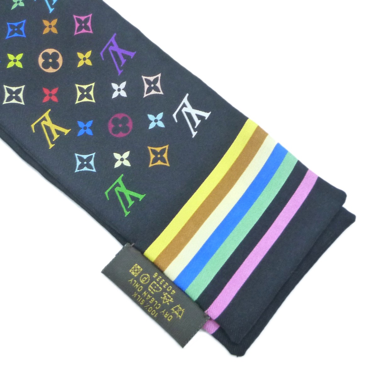 Auth LOUIS VUITTON Bandeau Scarf Monogram Multi-Color M71992