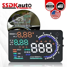 OBD II Car HUD Head Up Display 5.5'' Dash Screen Digital Speedometer Projector