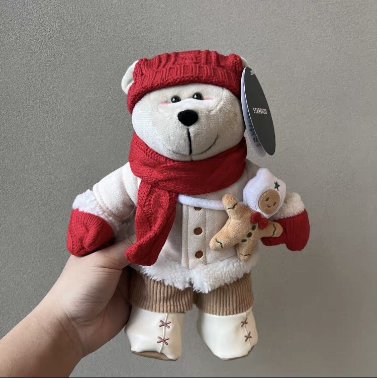 Authentic with tag Starbucks 2022 Christmas Holiday Bear bearista