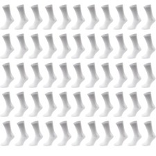 Cotton Crew Socks, Mens Womens Bulk Pack Casual Sports Sock Wholesale Lot