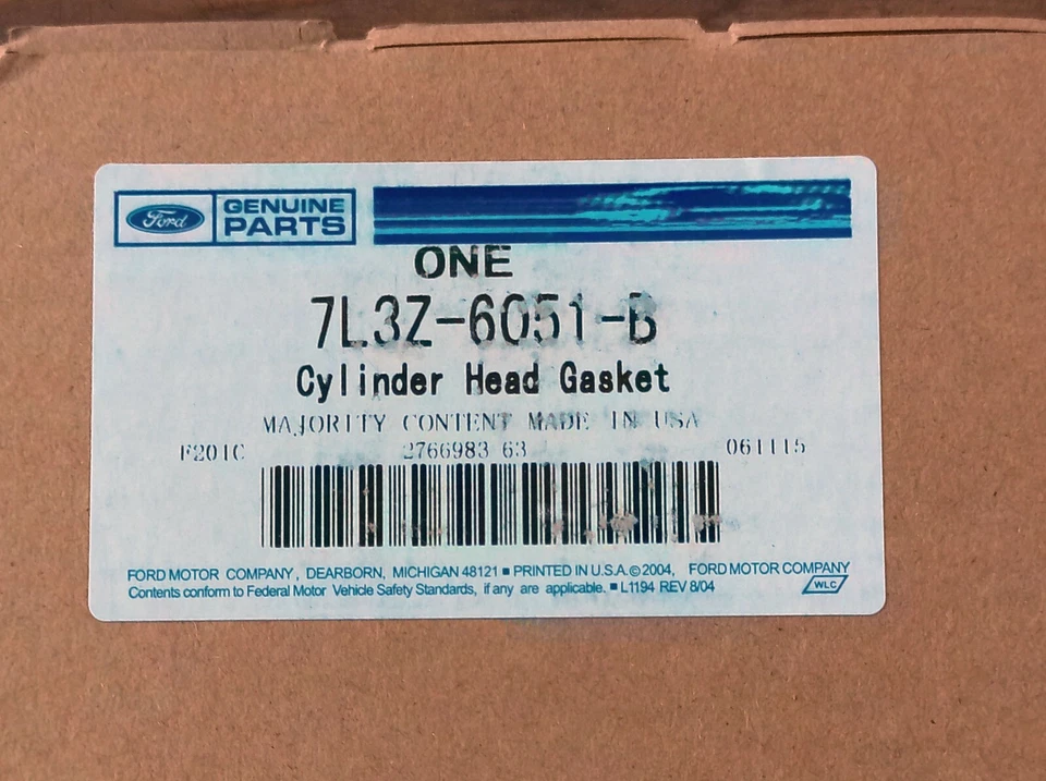 Junta de culata lateral izquierda original Ford 7L3Z-6051-B 2004-2014 envío gratuito a EE. UU. Foto 2 de 3