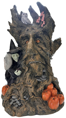 Vtg Haunted Tree Illusive Concept The Paper Magic Group Witch Pumpkins Owl Mold