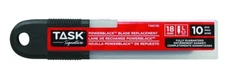 Task Tools T00735 Signature 18mm Power Snap-Off Utility Knife Blades, Black, 10-