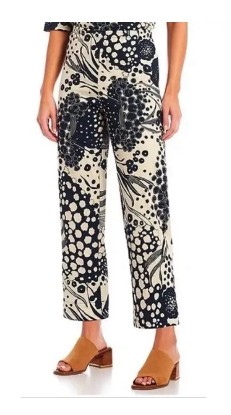 NWOT? $169 Bryn Walker Fiori D Acqua Floral Print Jacquard Stretch Crop Pant XS