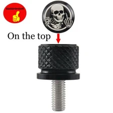 Black Skull Middle Finger -Motorcycle Seat Bolt Screw Nut For Harley Davidson US