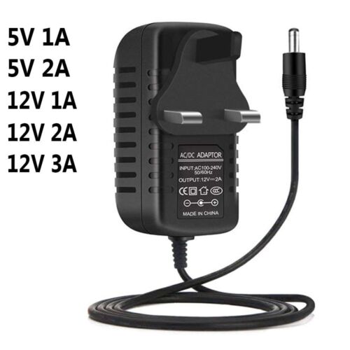 Mains Transformer 5V 12V 1A 2A 3A AC/DC Adapter UK Plug Power Supply Charger - Picture 1 of 17