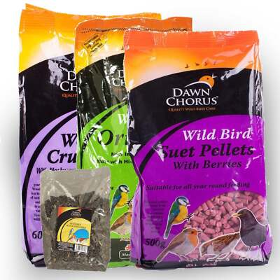 Dawn Chorus verschiedene Wildvogelfutter Suet Pellets & Samen