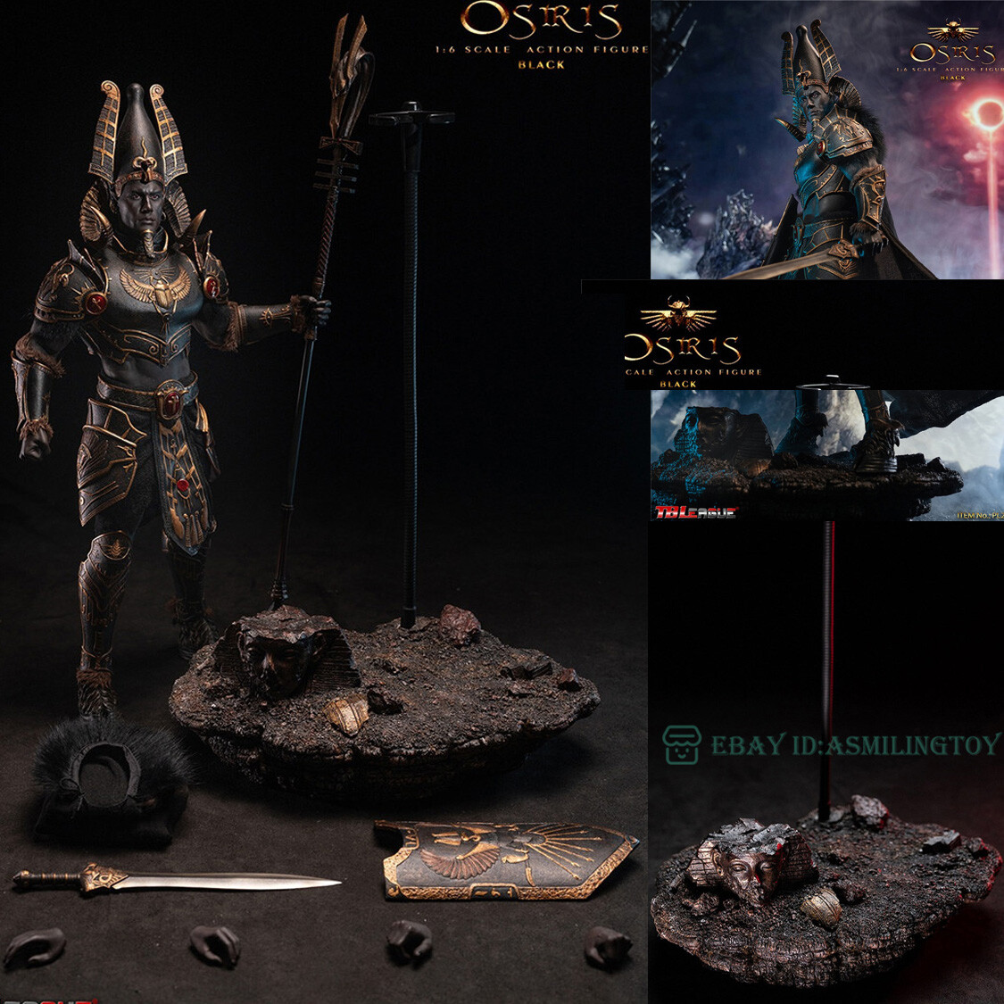 TBLeague PL2021-179A Ancient Egyptian God Black Osiris 1/6