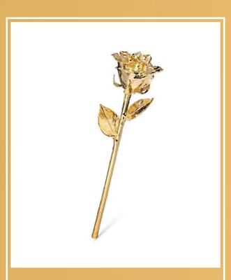 Real Rose 24K Gold Hand Dipped Forever Rose Birthday Anniversary Love!