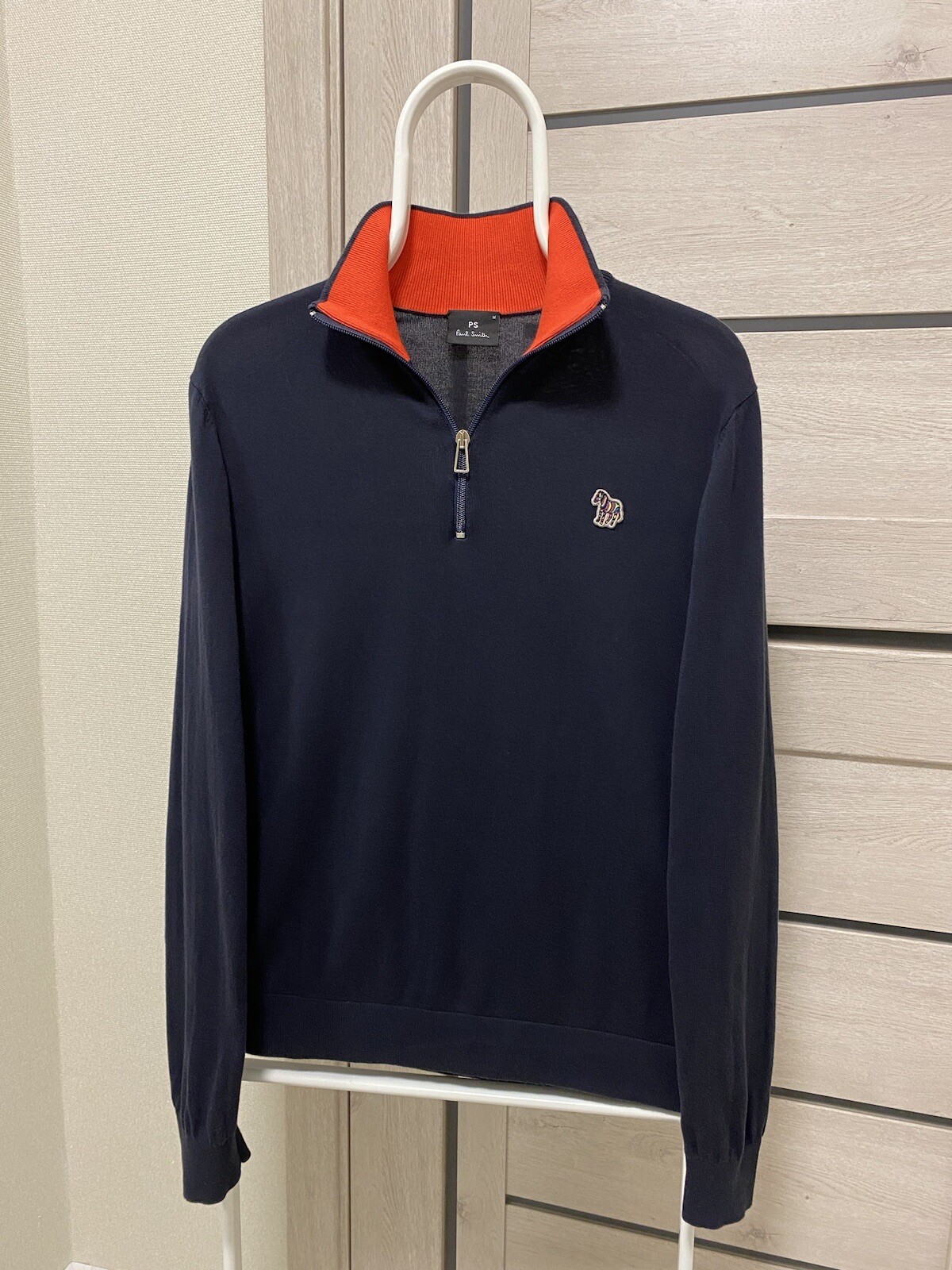 Paul Smith Turtleneck Zip Cotton Men's Dark Navy Sweater Size M | eBay
