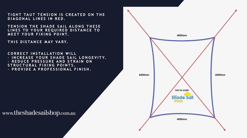 Shady Lady Square Shade Sail 280GSM Multi Sizes SAND BLACK GREY - Foto 12