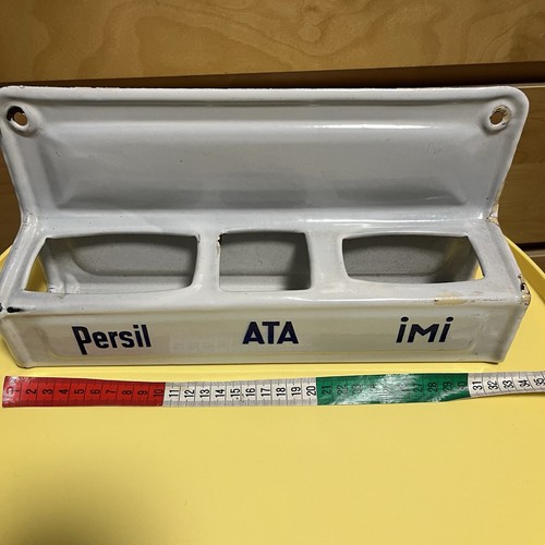 Altes Wandregal Persil ATA imi Regal Emaillie Reklame Werbung Vintage Email - Bild 6 von 6
