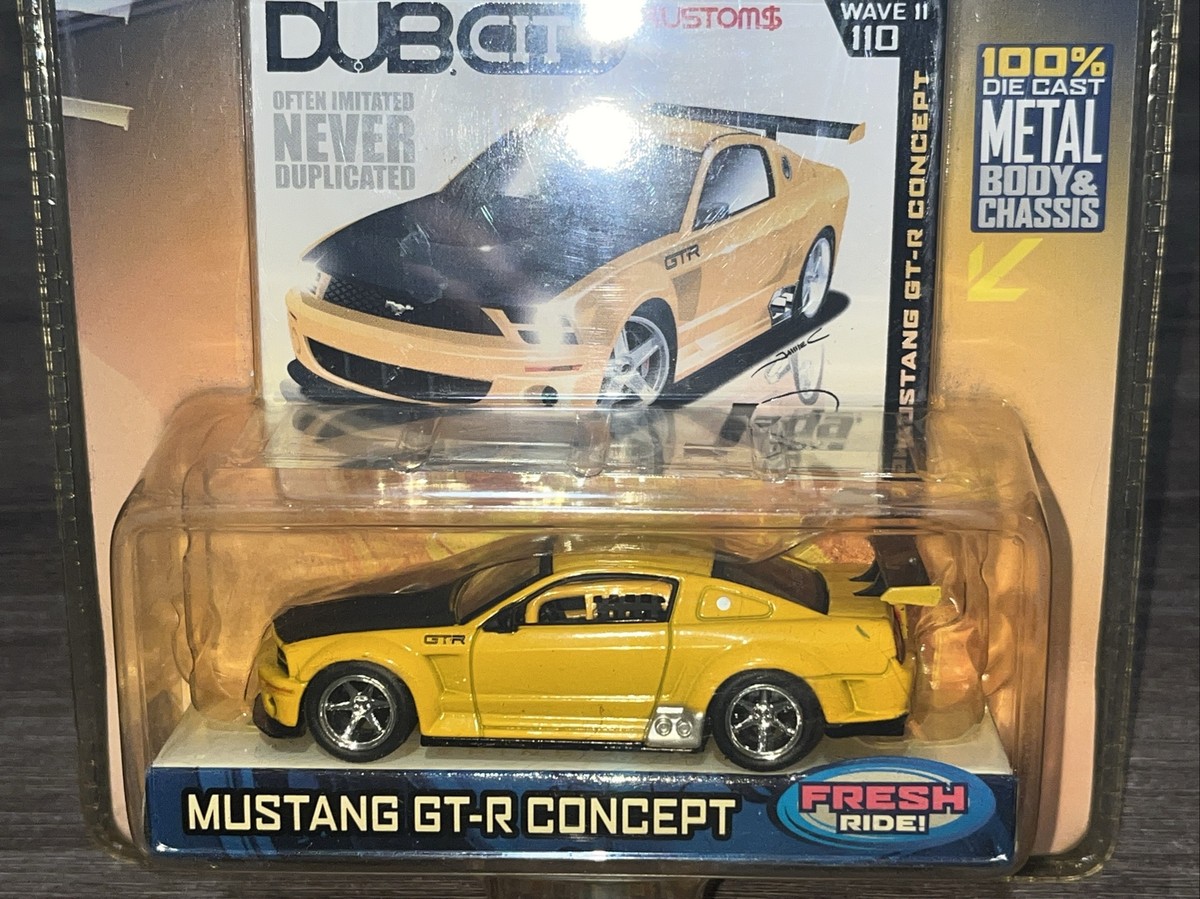 MUSTANG GT-R CONCEPT YELLOW 1/64 DUB CITY KUSTOM$ JADA TOYS
