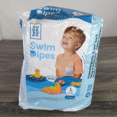 Hello Bello Swim Dipes Diapers Size Large 3T-4T 17 Count 32-40lb New Sealed 