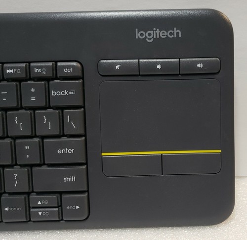 Logitech 400 Plus Keyboard Wireless Black 820-007376 USB Receiver Untested As-Is - Picture 4 of 9
