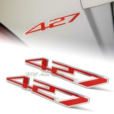 2 X 427 Bumpertrunkenginehood Red Aluminum Sticker Decal Emblem Badge Z06 C6 2 X 427 Bumpertrunkenginehood Red Aluminum Sticker Decal Emblem Badge Z06 C6