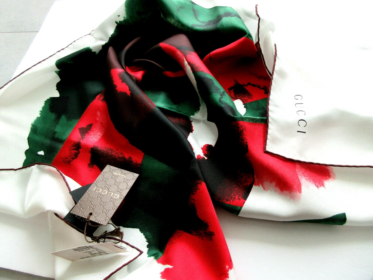 Gucci GG Logo Square Silk Scarf