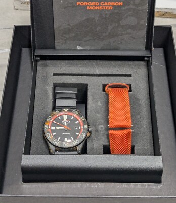 Shinola Forged Carbon Monster 45mm Mens Watch Full Set | eBay
