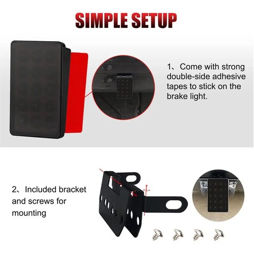 F1 Style 15 LED Rear 3rd Third Strobe Flashing Tail Brake Stop Light Red Lamp , - Picture 9 of 11