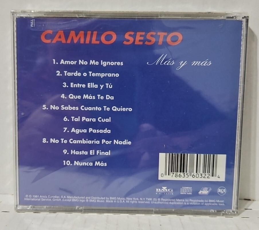 Mas Y Mas　3CD＋1DVD Camilo Sesto Mas y Mas (CD 078635603224) *NEW* 78635603224| eBay