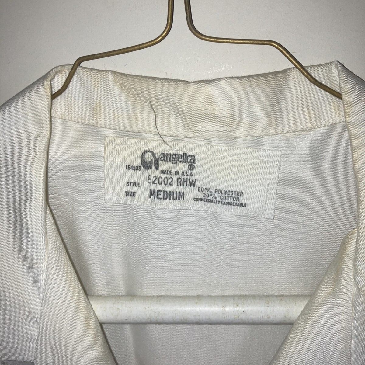 VINTAGE 60s 70s Angelica Men's Uniform Work Shirt Medium