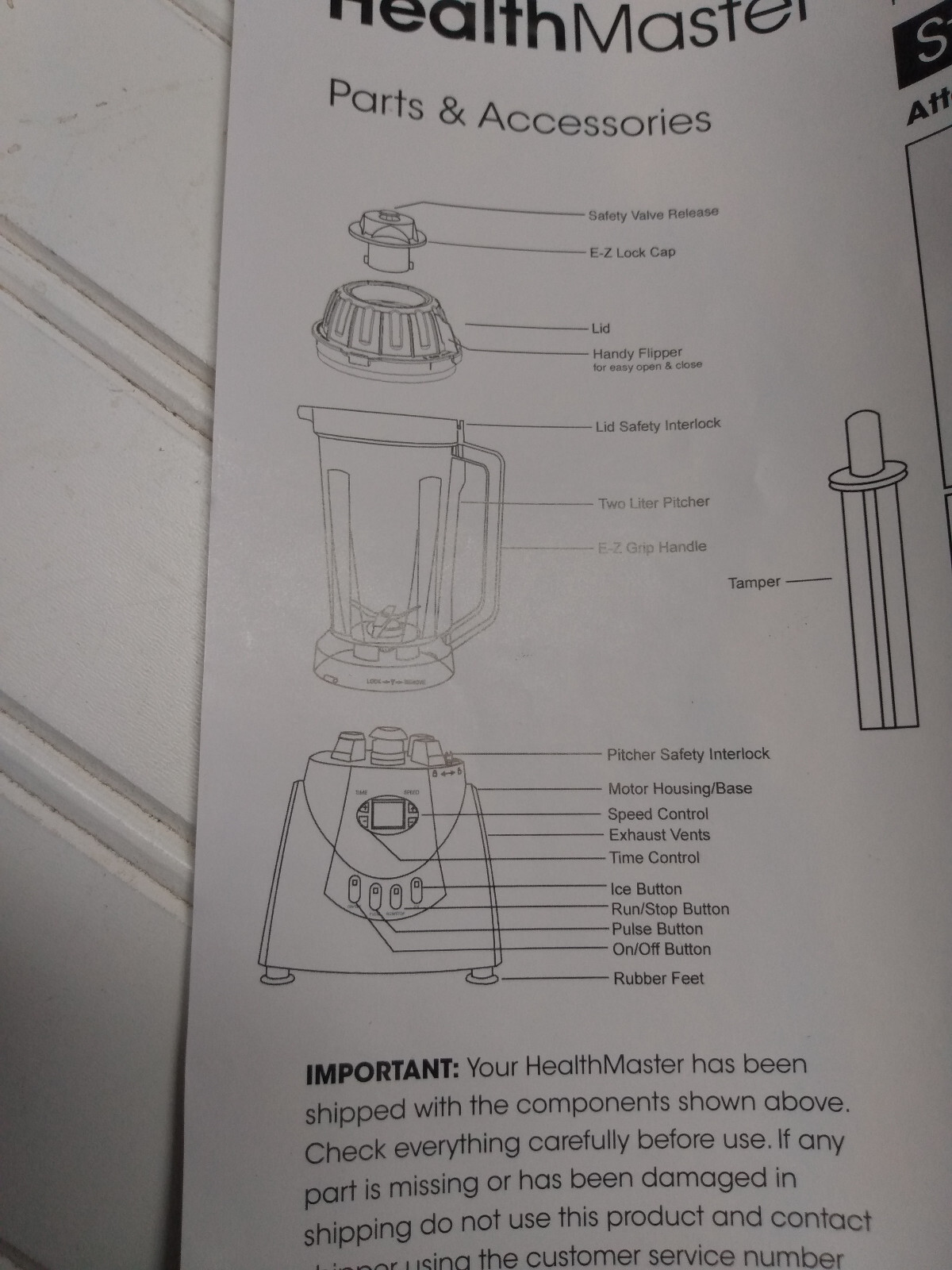 Montel Williams Healthmaster Living Well Blender/Food Processor Machine