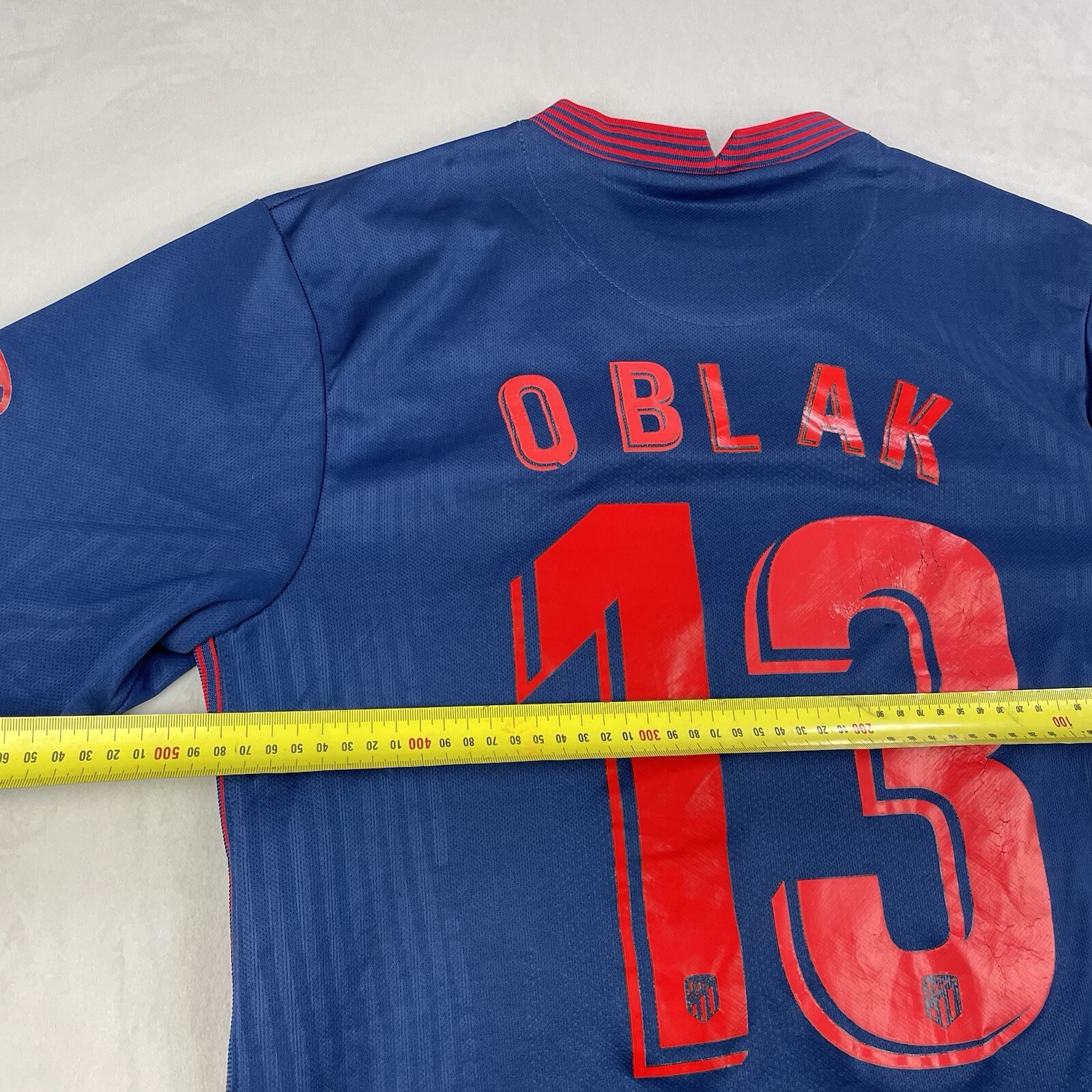Nike Athletico Madrid Oblak Jersey Mens Size M Blue Goalkeeper Shirt Soccer image 4
