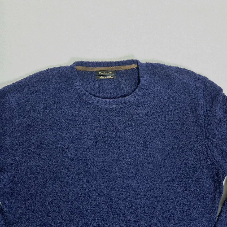 Massimo Dutti Sweater Size XL Womens Long Sleeve Pullover Navy Blue Crew Neck - Image 3 of 4