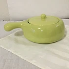 Vintage Brusche Bauer California Pottery Mid Century Green Lidded Casserole