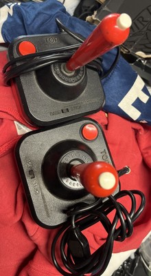 (2) Vintage ATARI 2600 Game System WICO Command Control  U.S.A. Untested