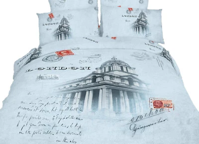 Queen Duvet Cover Set 6 Piece 100% Cotton, Dolce Mela Bedding London