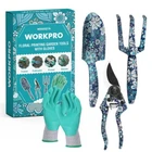 WORKPRO Aluminum Garden Tool Set 4 PIECES Heavy Duty Hand Garden Tool Sets w/Box