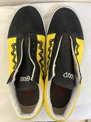 Vans X Peanuts Charlie Brown Good Grief Old Skool Skate Shoes 7 Men 8.5 Women