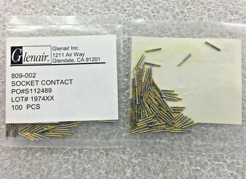 (5 PIECE LOT) 809-002, GLENAIR Contact SKT 23 Size Crimp ST Cable Mount ...