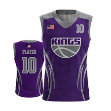 Custom Personalized Sports Uniform Men Women - Kings - Basketball Uniform
