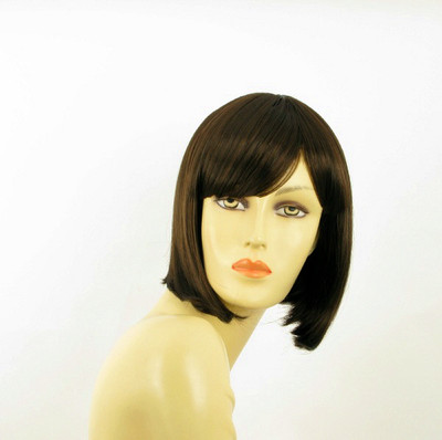 Frange à Clips Perruque Chocolat Méché Cuivré - Longueur 10cm, Synthétique, Résistante à La Chaleur